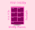 Pink Cherry Planner Template