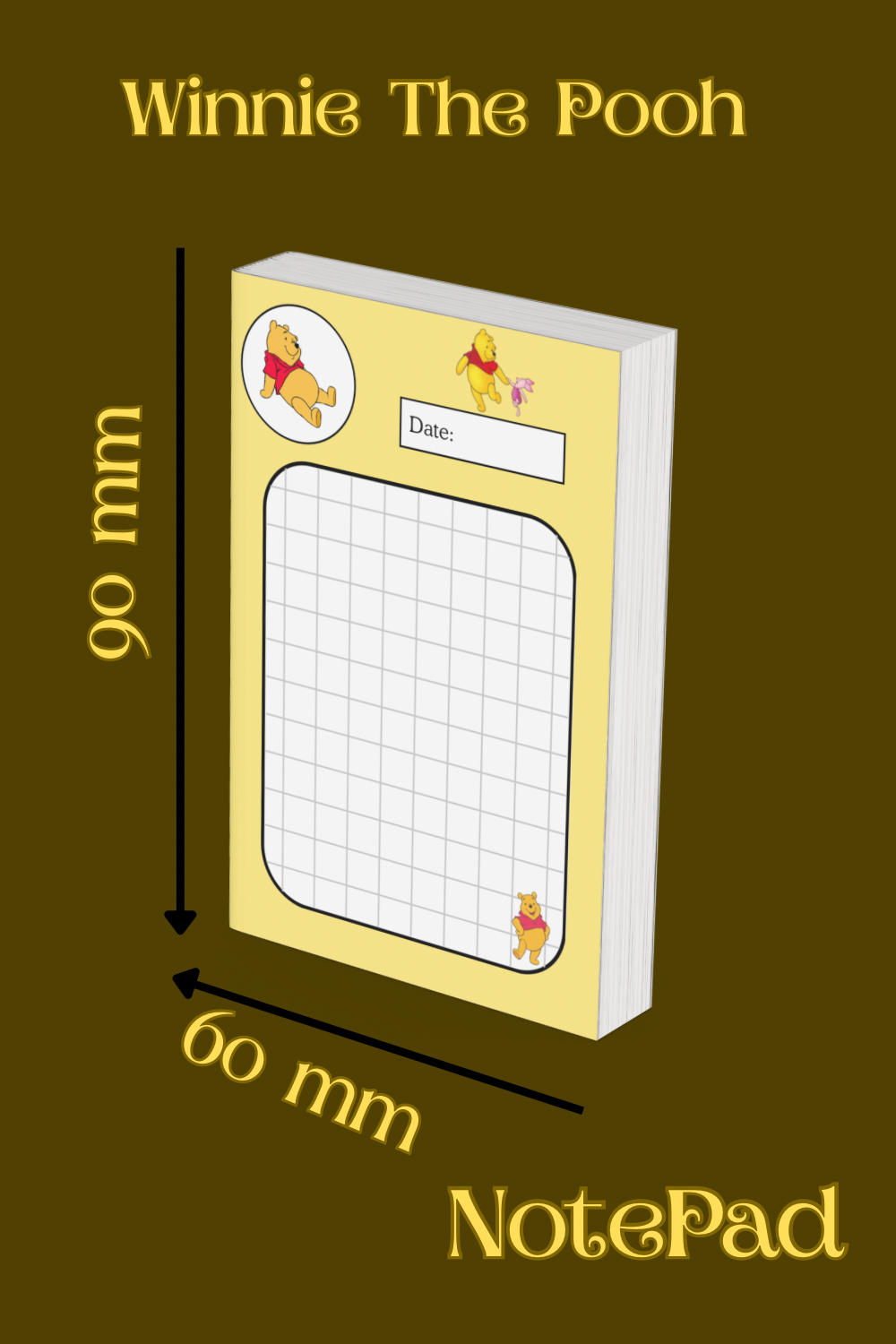 Winnie The Pooh NotePad Template