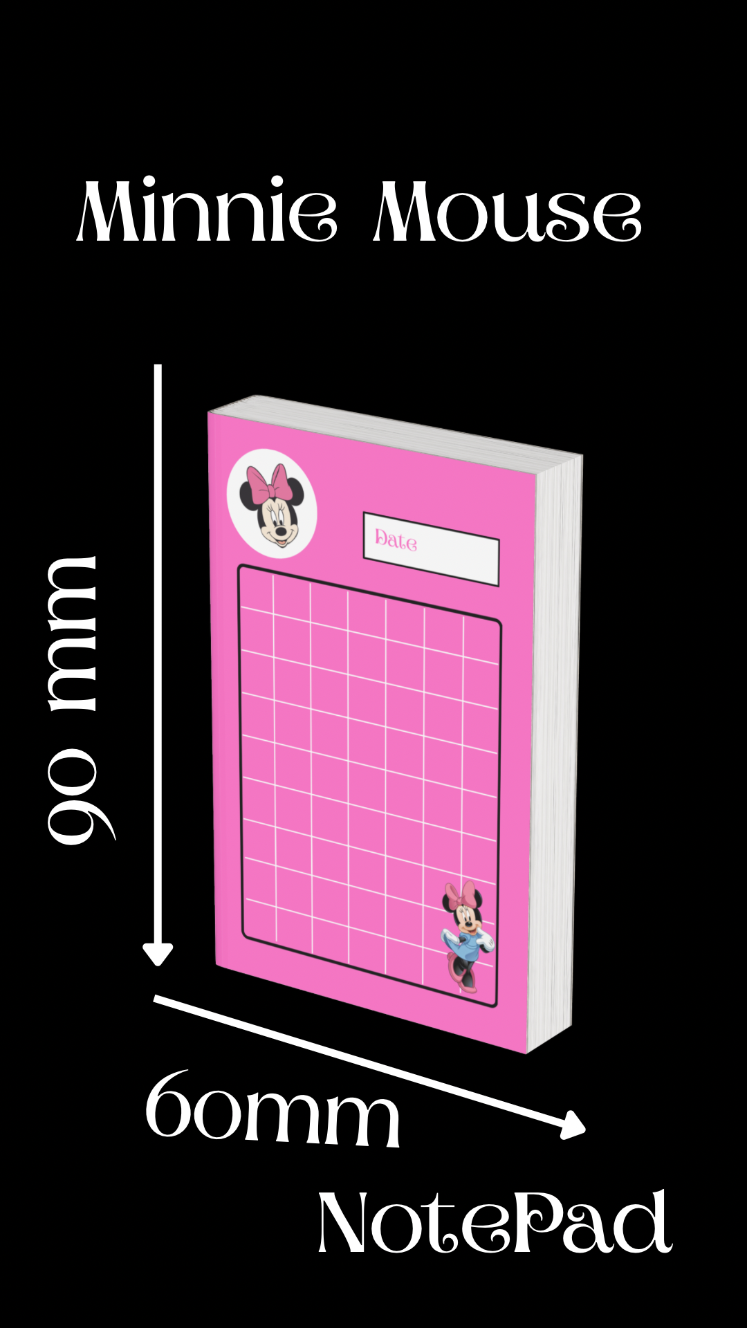 Minnie Mouse NotePad Template